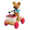 Деревянная игрушка-каталка Woody - Мышка с ксилофоном, на движение